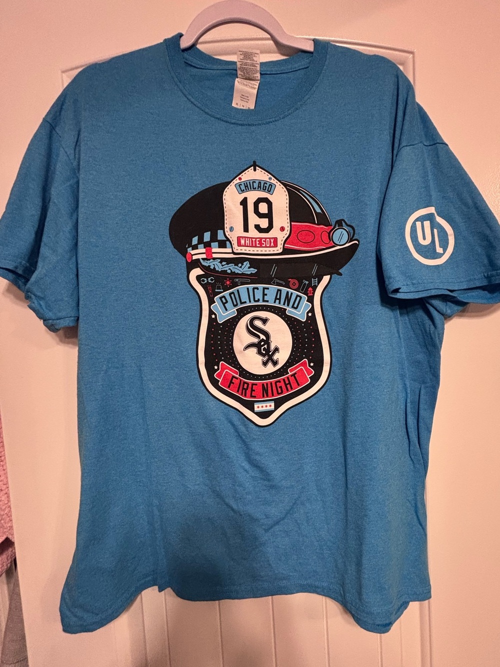 Baseball Chicago White Sox 'Police and Fire Night' Graphic Tee - Blue, XL